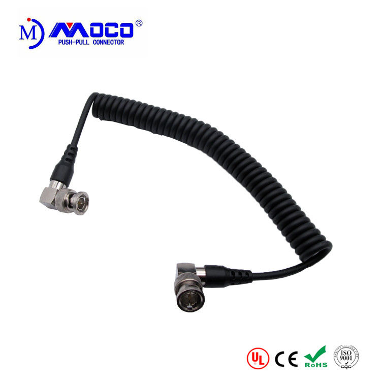 Spiral SDI Custom Cable Assemblies Right Angle Elbow BNC To R/A BNC RG179